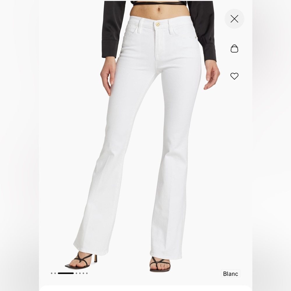 Frame Denim White Bootcut Pants